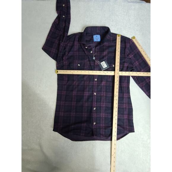 TailorByrd "The Sweatshirt" size Medium in color "Berry" Purple Plaid Lumberjack - Picture 13 of 16